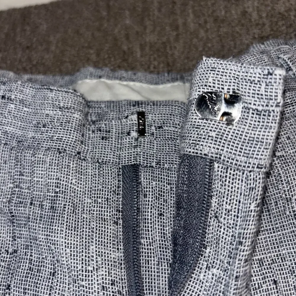 Vintage IMPACT Textured Slacks Pants USA Gray 34x30 Disco Leisure